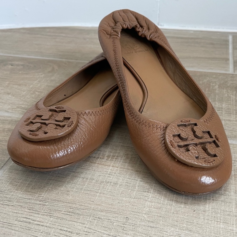 Brown Tory Burch Reva Ballet Flats